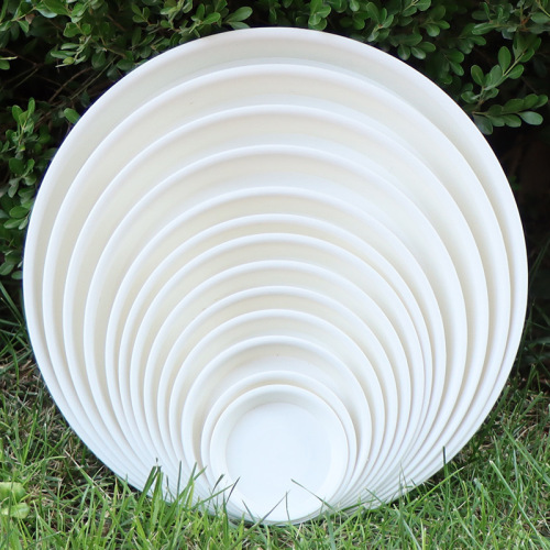 Thickened white round flower pot tray wholesale plastic pot holder water tray pot pad succulent orchid pot base