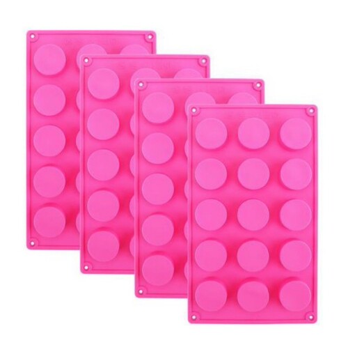Supply silicone cake mold fifteen hole round mold 4*2CM handmade soap mold ice tray mold