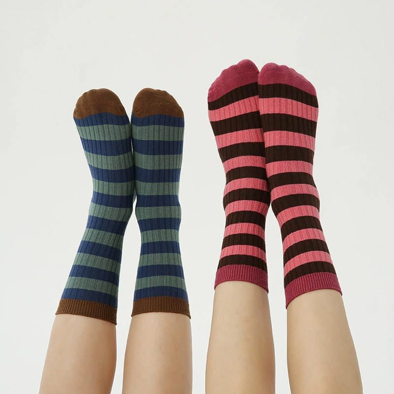 Детские knee socks для мужчин и женщин, оптовая торговля, осень, средняя длина, пряженый хлопок