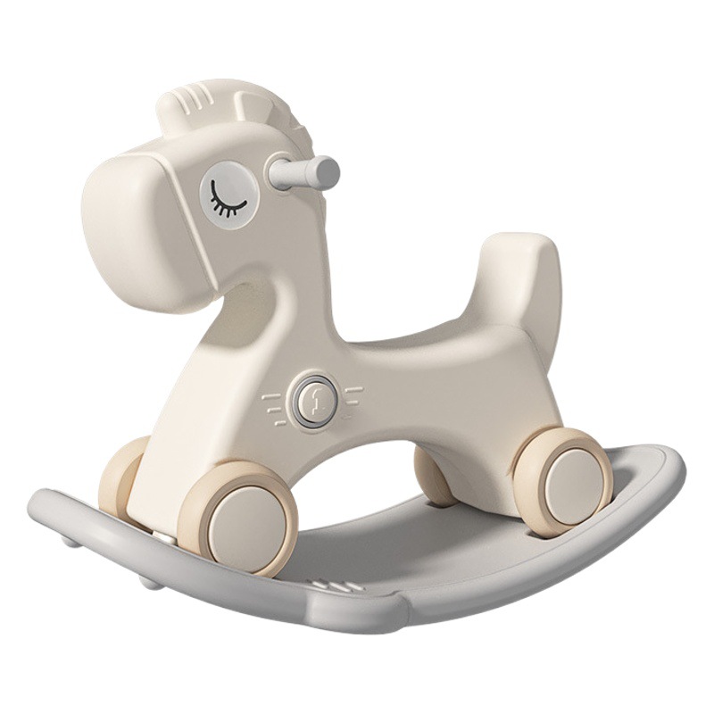 ロッキングホース トロイの木馬 子供用ロッキングホース ベビーヨーヨーカー ツーインワン 1歳の誕生日プレゼント おもちゃ 落下防止 小型ロッキングホース