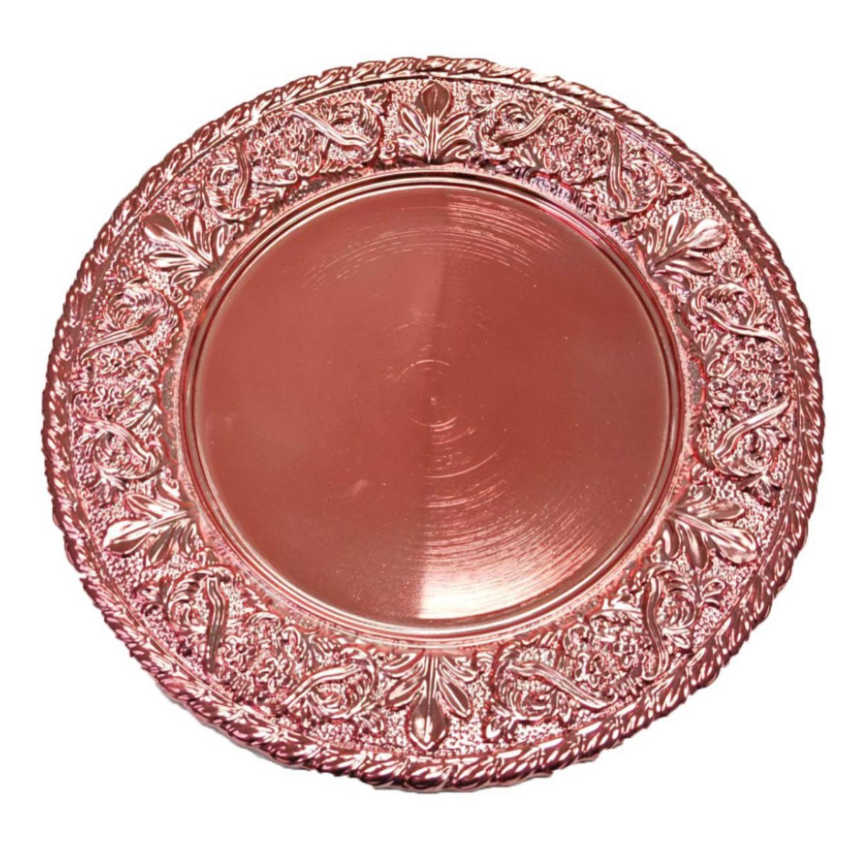 Boda de lujo ligera fiesta de hotel galvanizado desechable placa de plástico decoración placa de carga retro