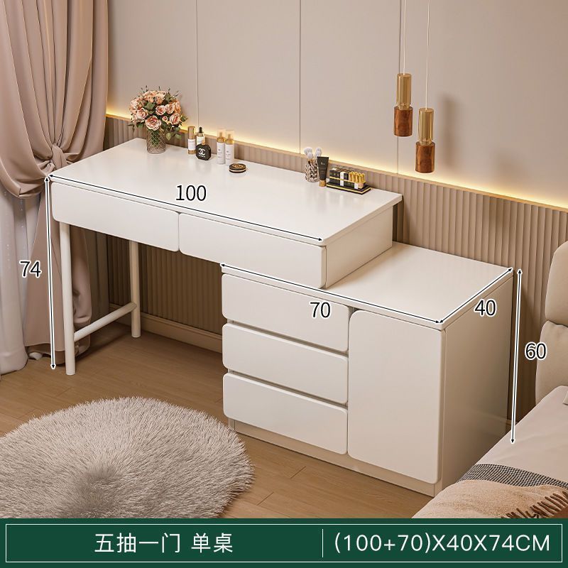 奶油风卧室梳妆台斗柜一体现代简约小户型2025年新款网红化妆桌台|undefined