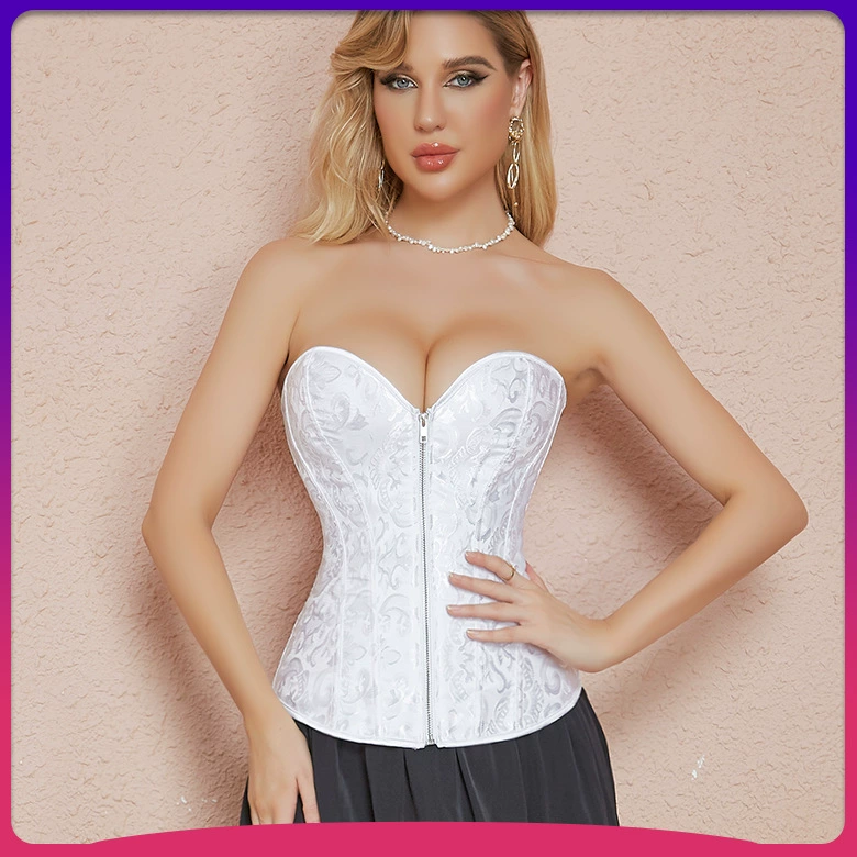 Wedding dress with zipper, underwear, waist belt, shapewear, European style