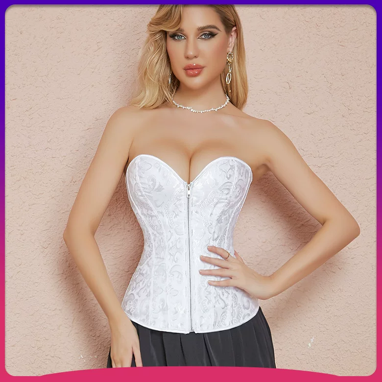 Wedding dress with zipper, underwear, waist belt, shapewear, European style