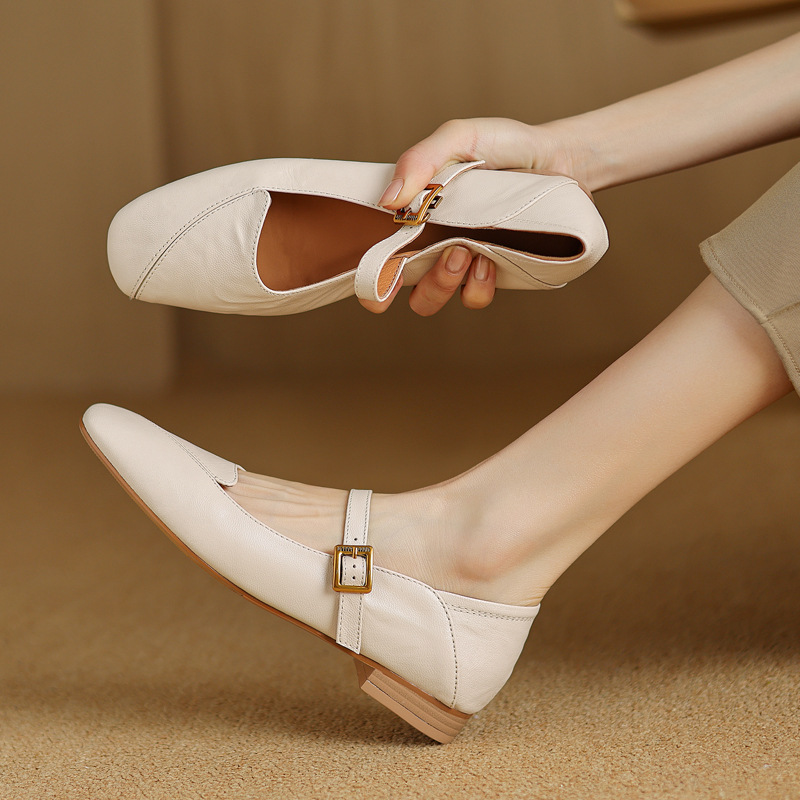 その他 mary CHIKO Aideen Square Toe Block Heels Mary Jane Shoes