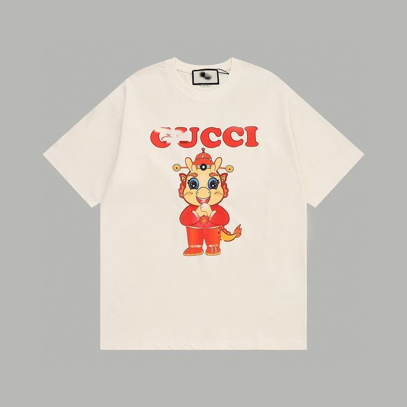 G's ヨーロッパ版半袖夏トレンドブランド古家プリントTシャツレタートップトレンドルーズ半袖TシャツカップルT|undefined