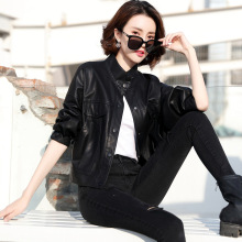 皮衣外套女海宁全皮2025新款秋冬季加厚棉立领短款高端绵羊皮夹克