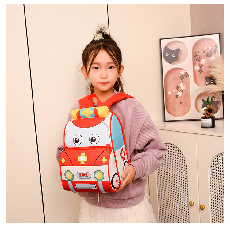 Unisexo Grande Nylon Dibujos Animados Lindo Cuadrado Cremallera Mochila Con Cremallera display picture 10