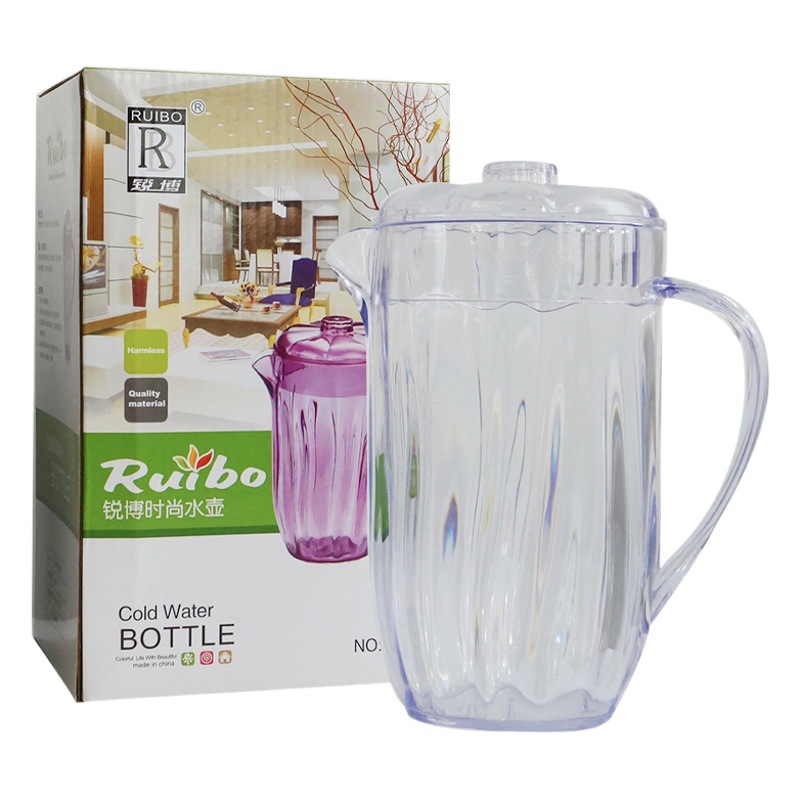 Jarra plástica transparente, gran capacidad, oficina/hogar jugo/tés