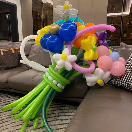 2024 New Balloon Bouquet DIY Material Long Balloon Bouquet Handmade Women's Ritual Gift Internet Celebrity