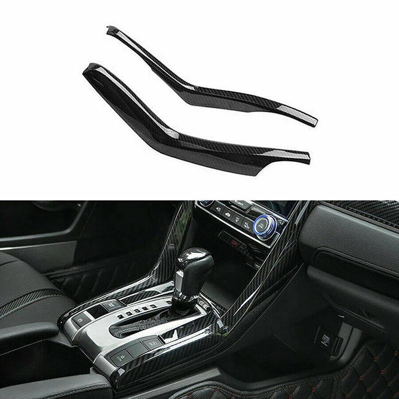 Suitable for Honda Civic 2016-2021 Car Interior Gear Shift Panel Stripe Decorative Patch Armrest Box