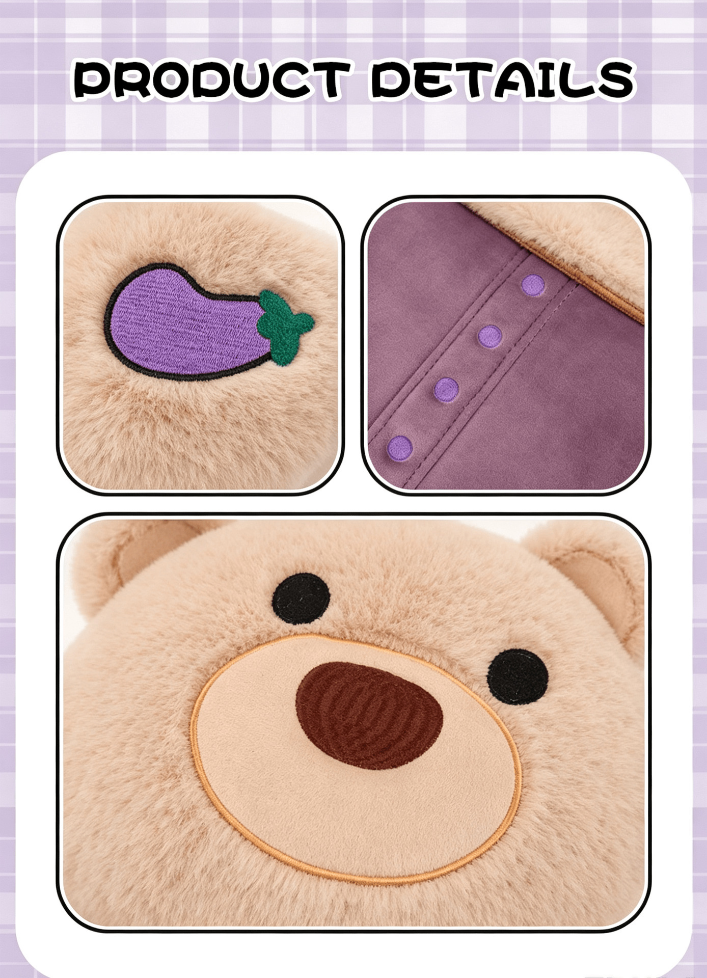 2026 new car seat cushion, winter plush and thickened, cute bear design, floor mat for winter warmth, rear seat cover