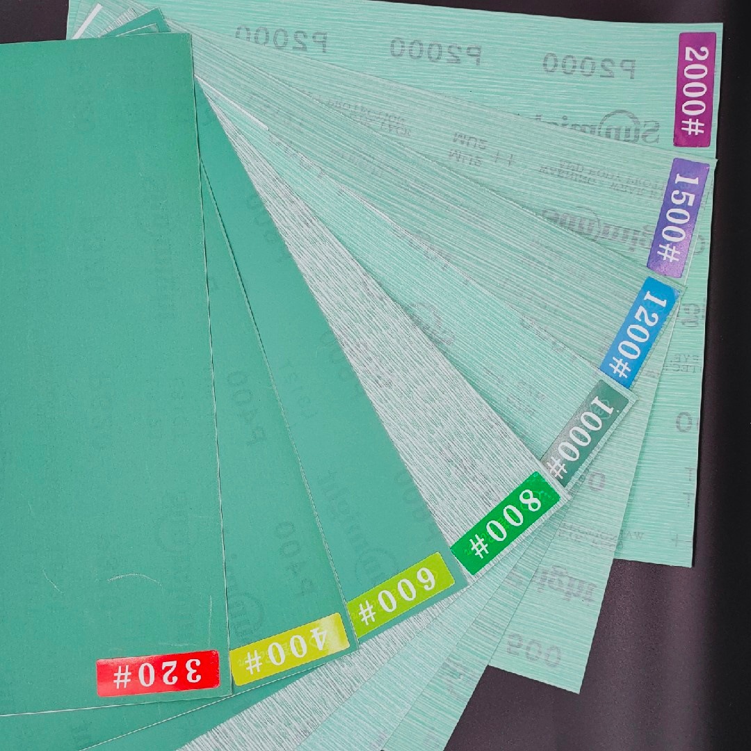 正品韩国太阳牌背胶砂纸 高达模型专用 干湿两用 打磨板粘土耐用