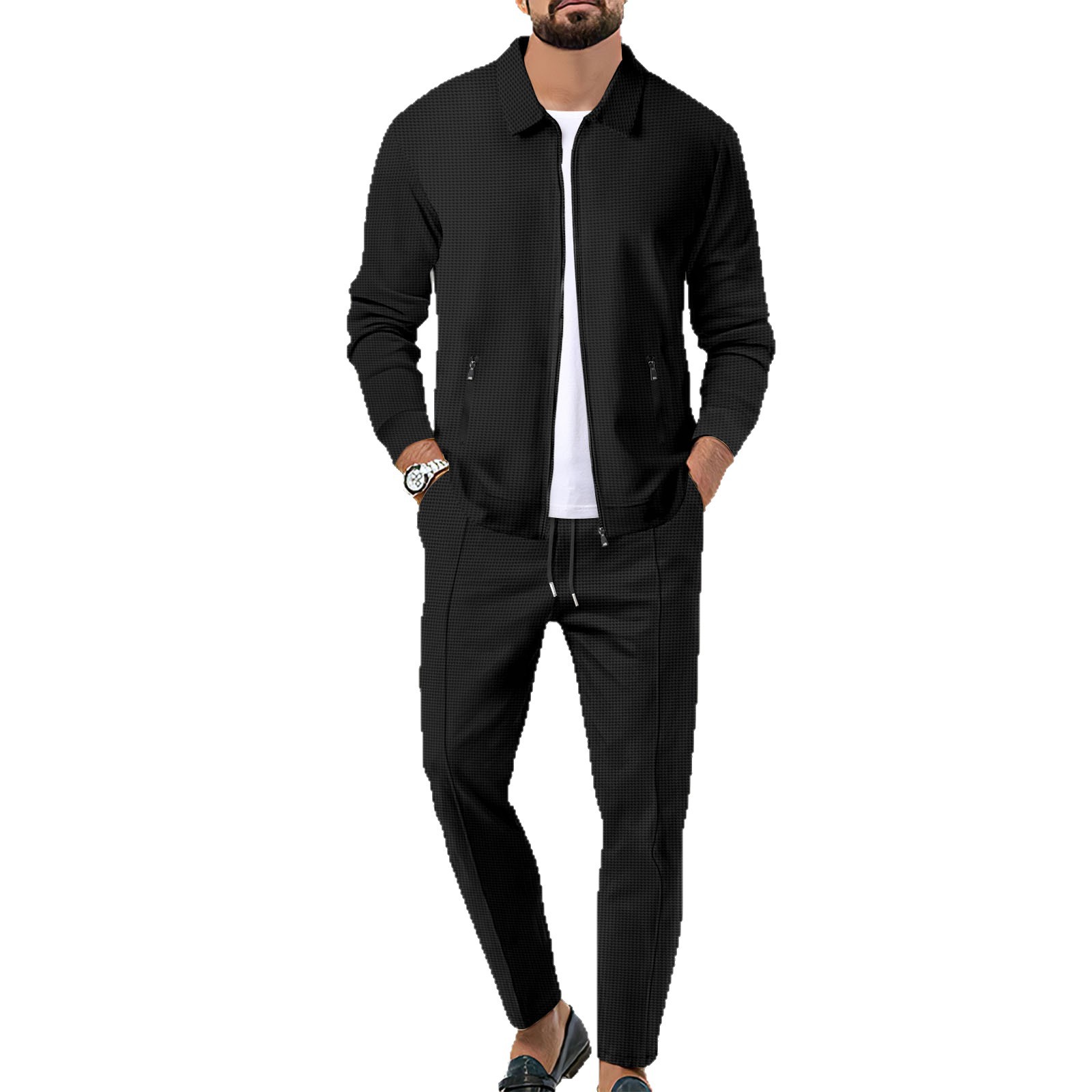 Cross-border New 2025 Autumn Sports suit Men's Casual Cardigan Zipper Men's Casual Sports suit Jacket