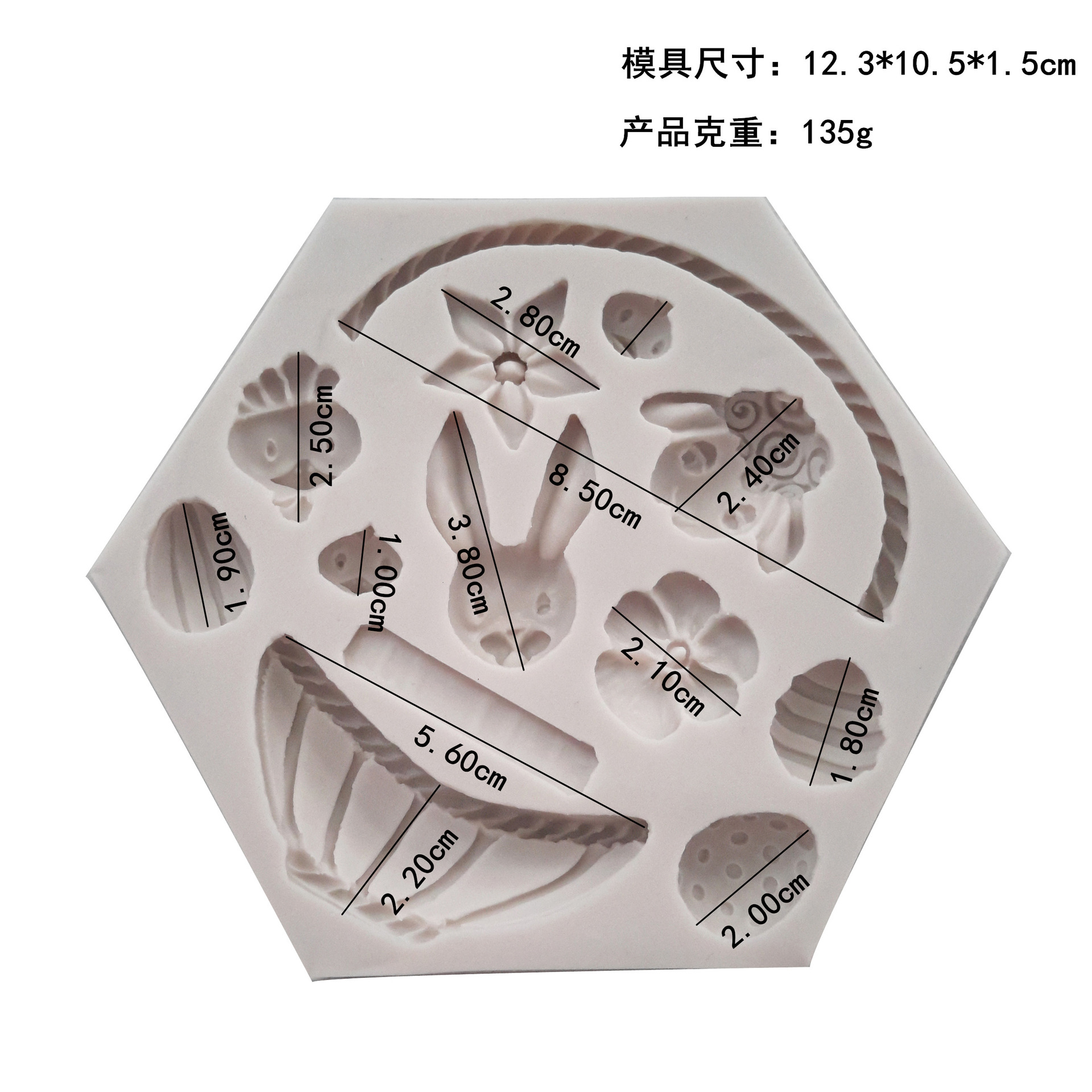 Fondant silicona flor azul molde de chocolate conejo huevo de Pascua flor pastel molde herramienta para hornear