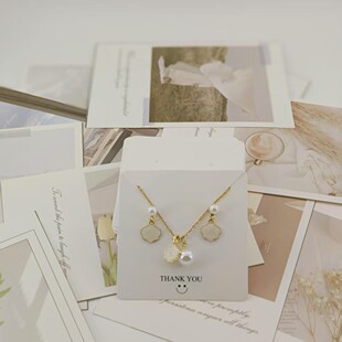New Product 8*8cm Earrings Necklace Set Card Fashion Jewelry Packaging Card Stall Display Card Can Be Customized with Logo