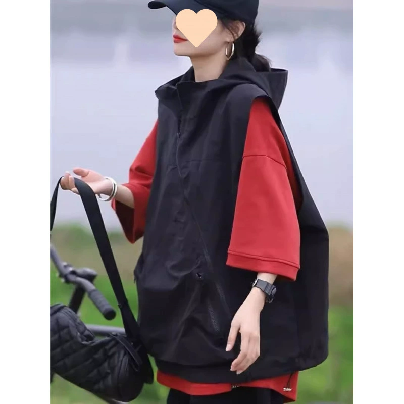 Женский тонкий жилет в европейском стиле для слоёного образа, новая свободная куртка для миниатюрных женщин, лето 2025 года.