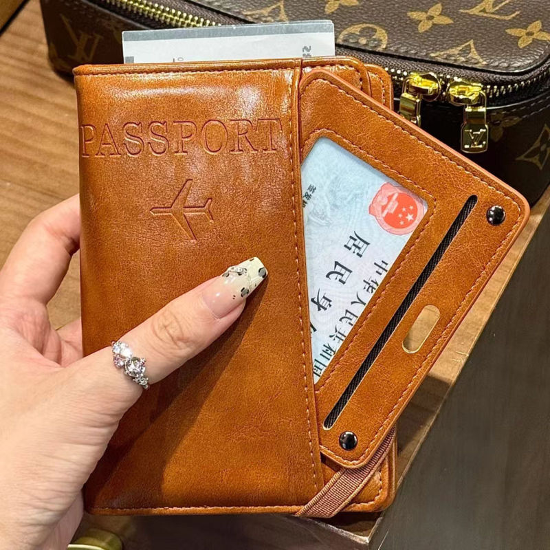 旅行护照夹收纳包高端防盗刷卡包一体高颜值女多功能便携放机票夹|undefined