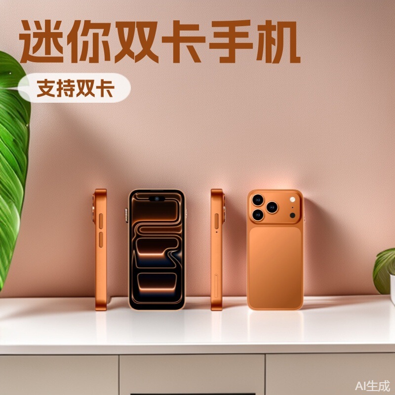Mini 17 Pro Max New Orange Cross-Border Smartphone Dual Sim Mini Straight Touch Screen Android System Mini 17 Pro Max New Orange Cross-Border Smartphone Dual Sim Mini Straight Touch Screen Android System
