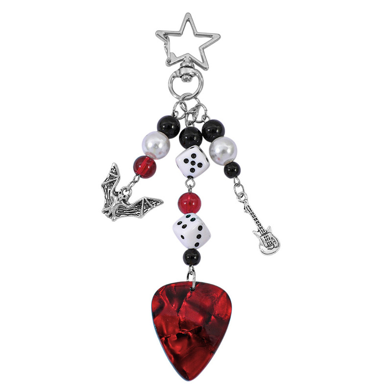 Film and Television Stranger Things Guitar Pick Pendant Tassel Keychain Personalized Film and Television Merchandise Accessories Wholesale Film and Television Stranger Things Guitar Pick Pendant Tassel Keychain Personalized Film and Television Merchandise Accessories Wholesale