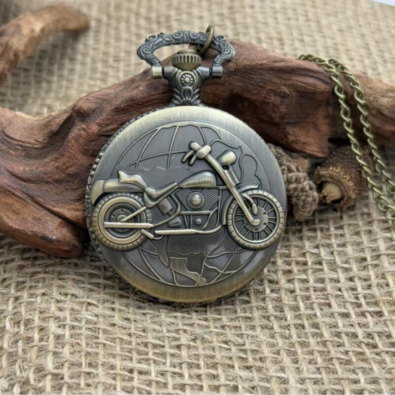 Vintage Motorcycle Quartz Pocket Watch, Cross-Border Hot-Selling Car and Train Hanging Watch Accessories Wholesale Vintage Motorcycle Quartz Pocket Watch, Cross-Border Hot-Selling Car and Train Hanging Watch Accessories Wholesale