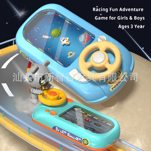 Cross-Border Children's Racing Adventure Game Console Competitive Puzzle Simulation Driving Desktop Steering Wheel