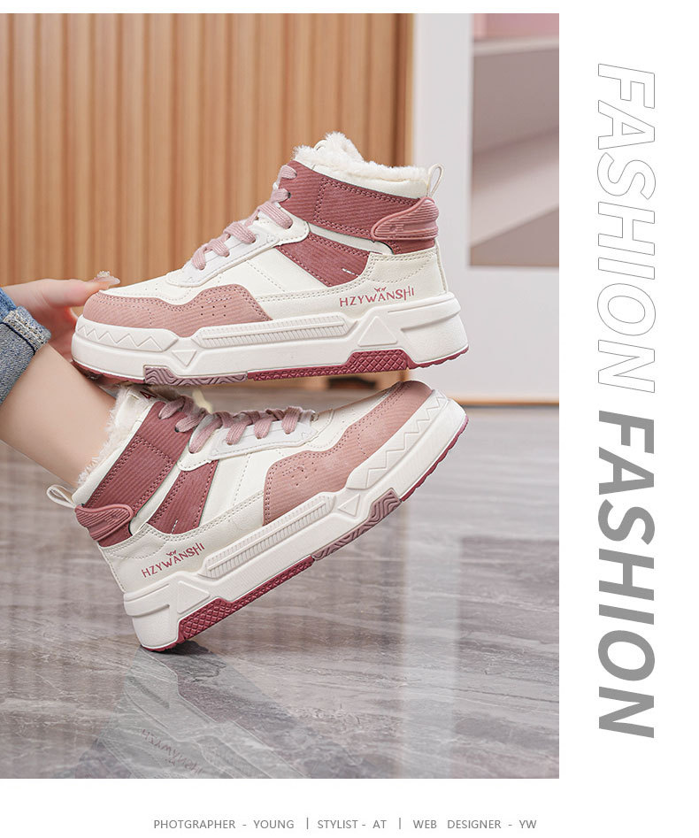 Scarpe da tavola in velluto invernale scarpe bianche scarpe calde in cotone scarpe da viaggio casual_voghion.com