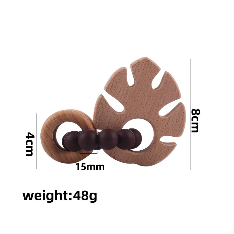 Bebé y bebé suministros niños mordedor pulsera mordedor palo de hoja de haya juguete Amazon Comercio exterior nueva pulsera de silicona