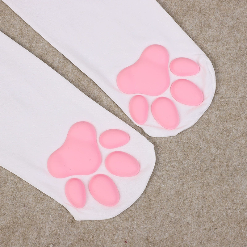 Японские knee socks, 3D подушка-лапа из бархата, один размер, чулочно-гольфовые с котячьей лапкой