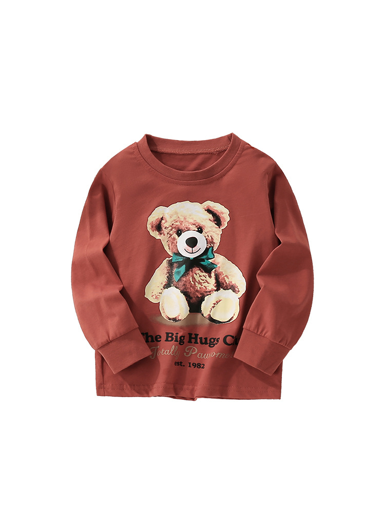 Cross-border malwee chaqueta infantil otoño invierno nuevo estilo europeo y americano camiseta de fondo para niños de cuello redondo chaqueta de manga larga de otoño