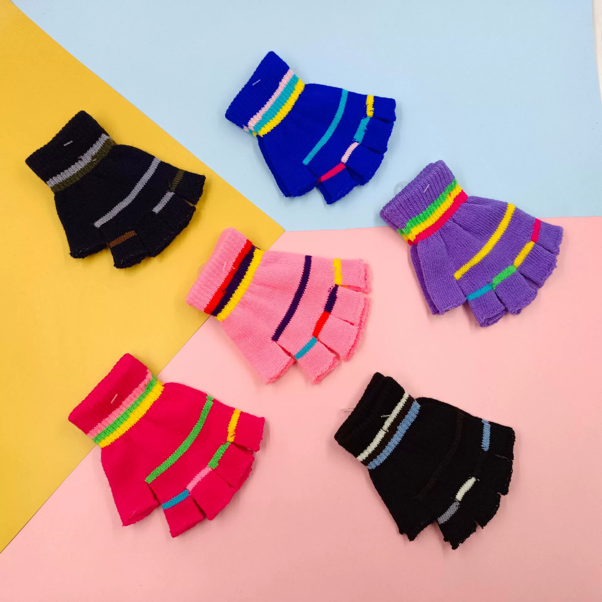 Children's keep warm knitted gloves, wholesale