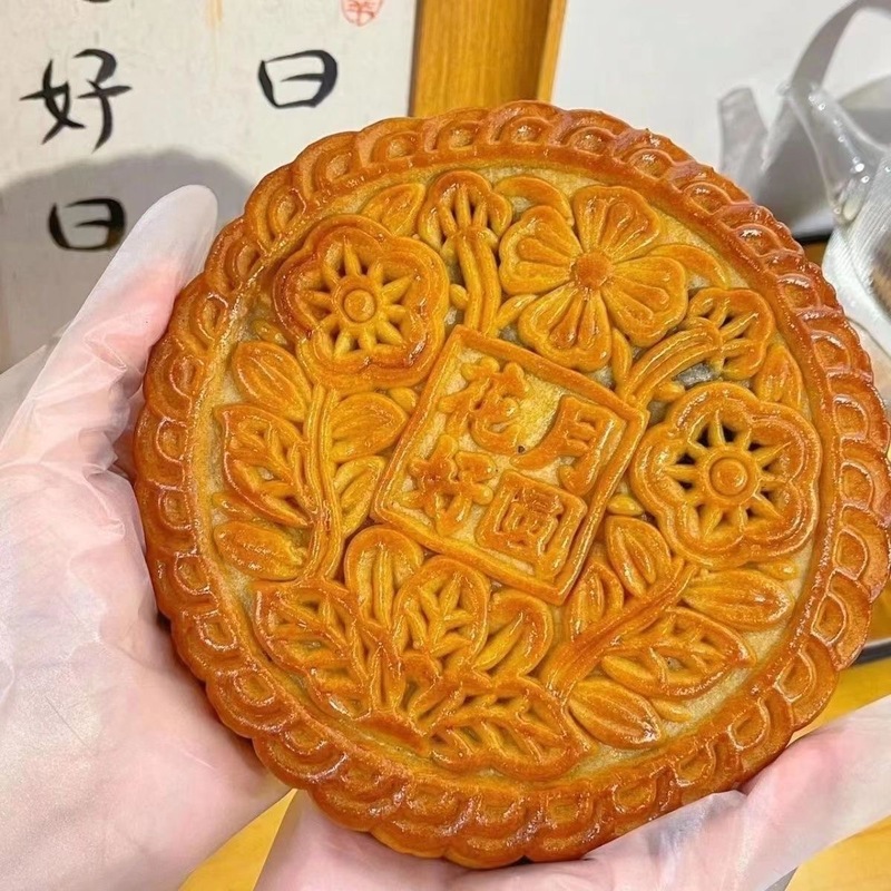 中秋特色麻薯大月饼500克雪媚娘肉松蛋黄芋泥紫薯网红大月饼批发|undefined