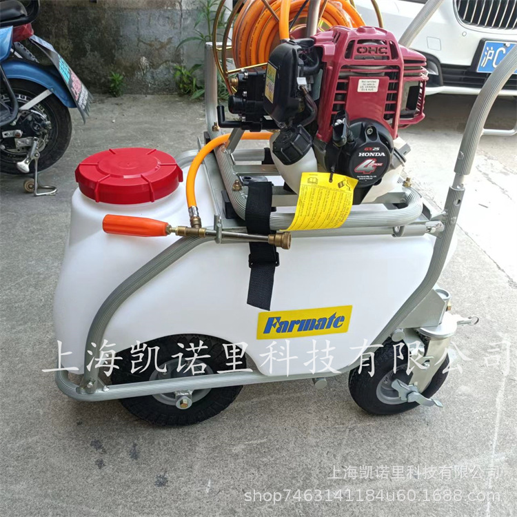 推车式机动高压喷雾机50L打药机清洗喷雾器  GX25动力
