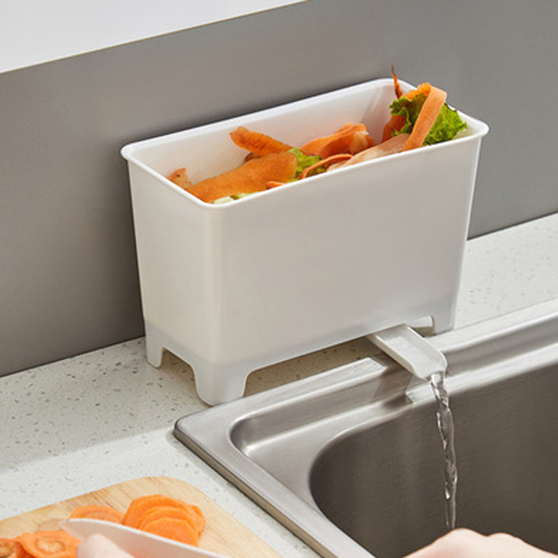 1385 kitchen draining trash can sink food residue filter box removable cleaning convenient trash can