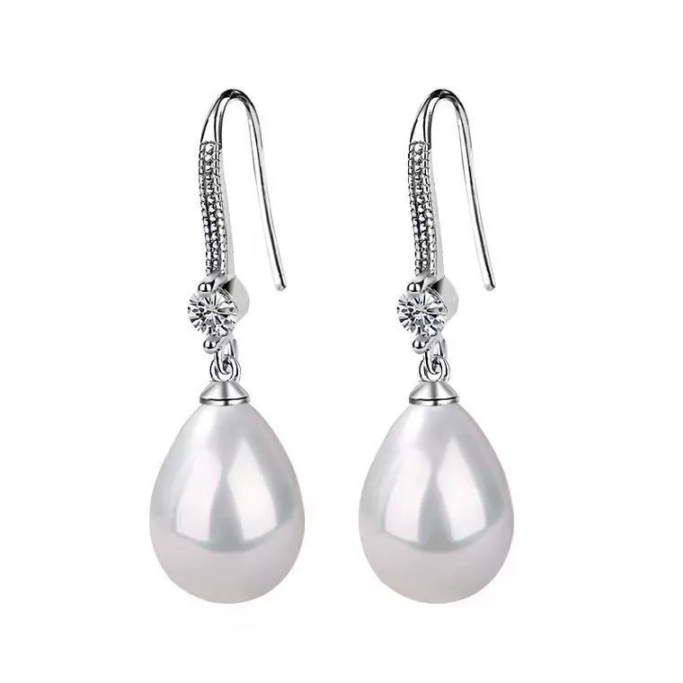 Long earrings from pearl, brand oolong tea Da Hong Pao for bride, simple and elegant design