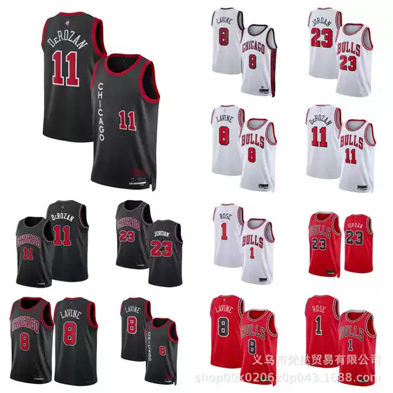 Bulls Basketball Suit No.23 BULLS DEROZAN#11 LAVINE#8 ROSE#1 EMBROIDERED JEATS WHOLESALE