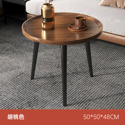 茶のいくつかの簡単な現代北欧の簡易家庭用リビングルームの小さいタイプのソファーの辺のいくつかの小さいテーブルの木の足の丸いお茶のテーブル|undefined