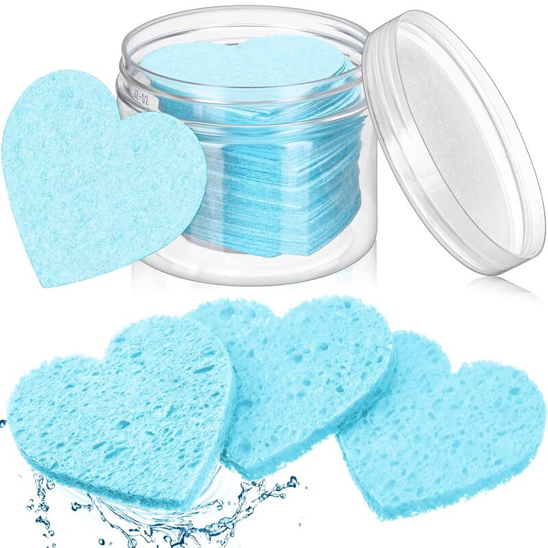 Cross-border best-selling face wash sponge, natural wood pulp cotton makeup remover sponge, travel essential face wash tool, wood pulp sponge