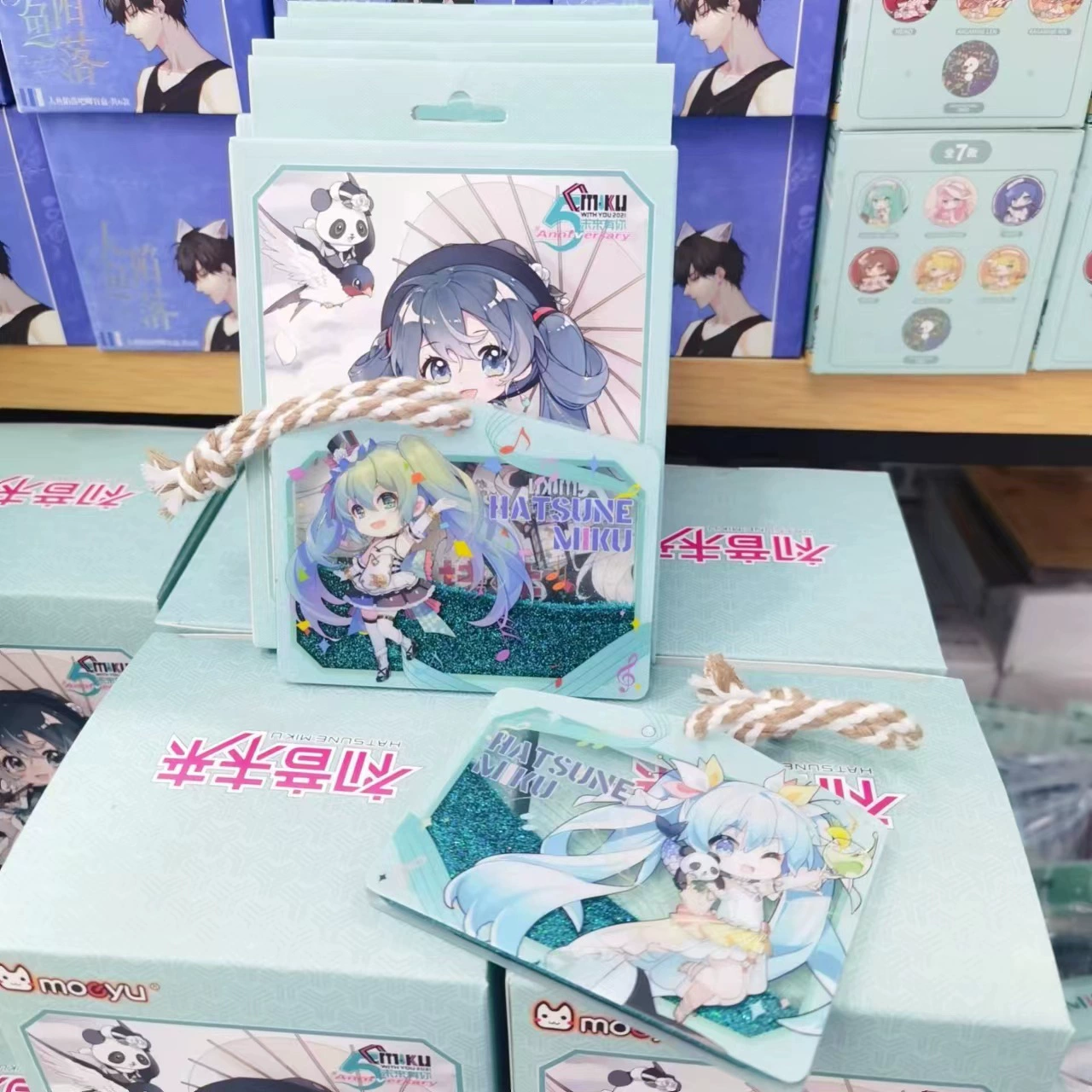 tinplate бейдж (Хацунэ Мику) blind box, коллекционная булавка, одна случайная дизайн, 7 вариантов набора