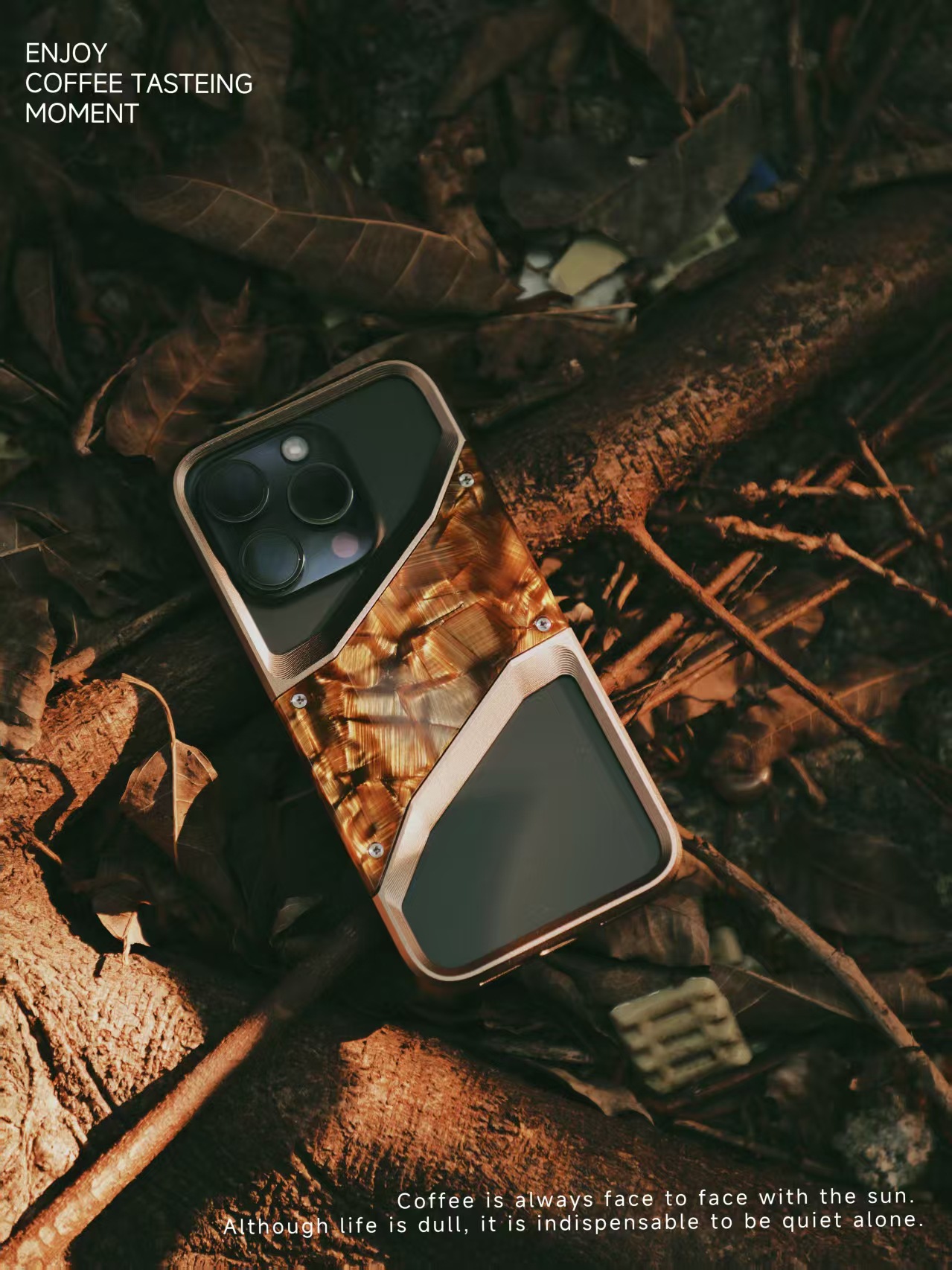 Ốp lưng iPhone 16 Pro Max hợp kim nhôm chống rơi, viền dày bảo vệ toàn diện — Hợp kim nhôm M12 + miếng cao su thân thiện với môi trường [vàng] chi tiết 10