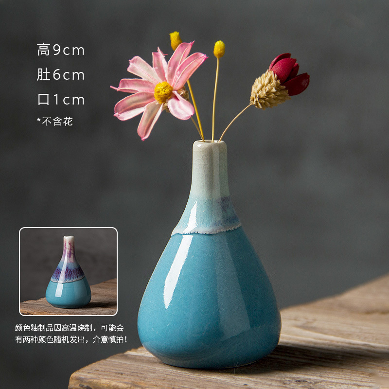 景德镇创意ins风迷你陶瓷小花瓶插干鲜花摄影道具文艺摆件马卡龙|undefined