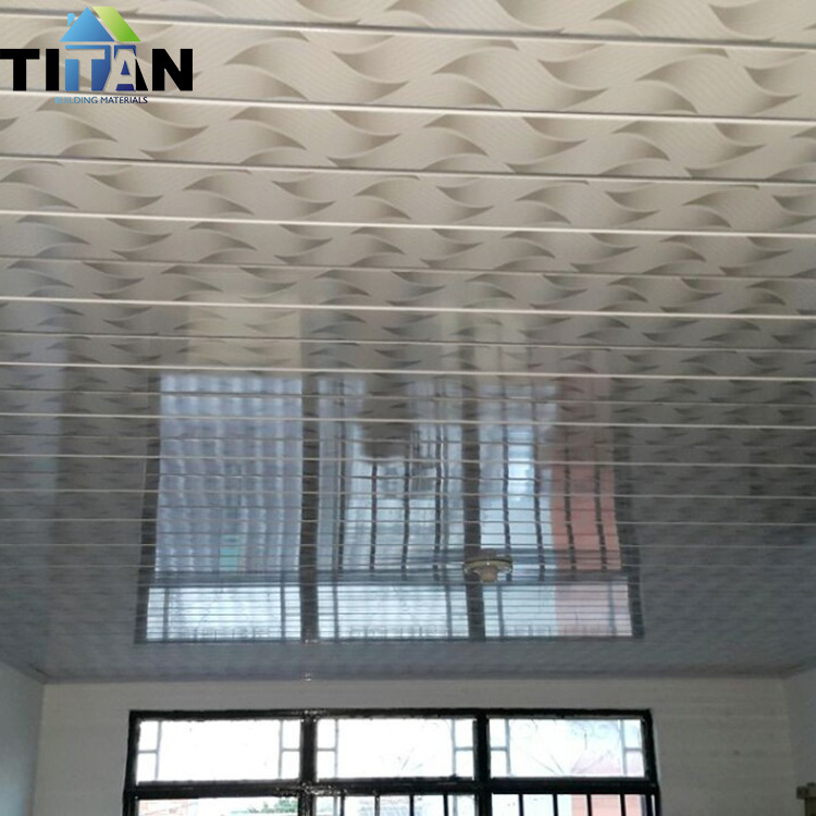 Tablero de impresión de refuerzo de PVC ancho 20cm tablero de cóncava medio tablero de decoración de interiores blanco tablero de exportación de pvc panel de comercio exterior