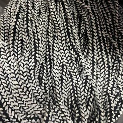 0.6mm黑白花边帽绳服装装饰带礼品手提带人棉带编织带抽条绳带|ms