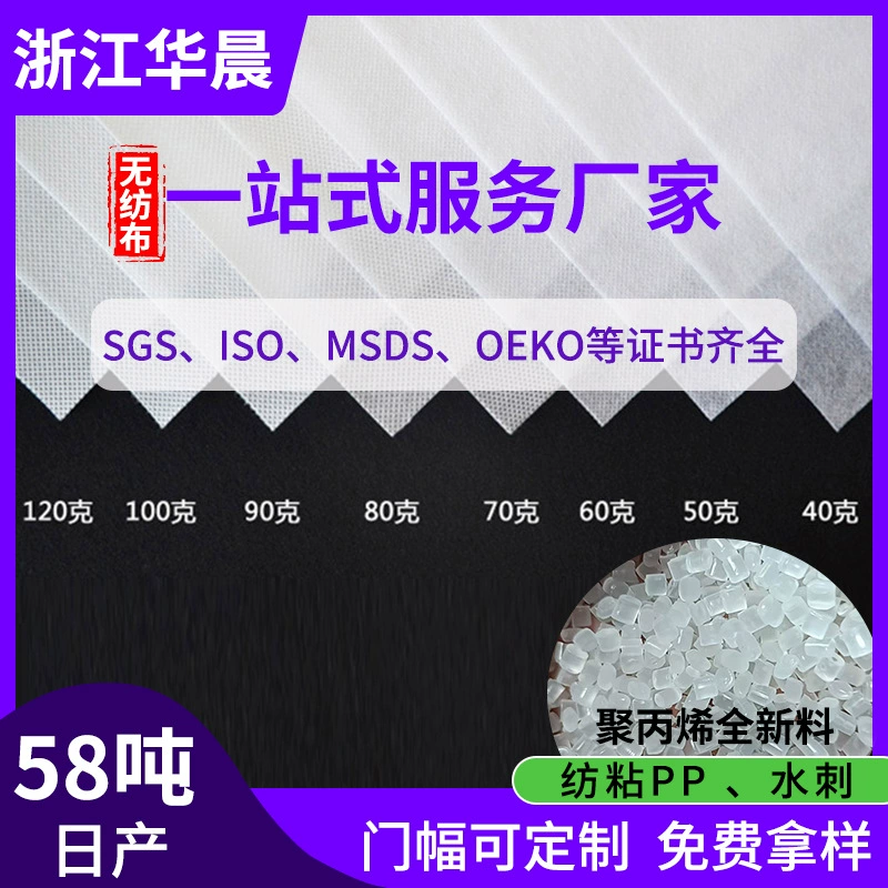 Рулон нетканого материала PP с индивидуальной печатью, рулон нетканого материала SSS спанбонд, ламинированный, огнестойкий, биоразлагаемый нетканый материал