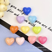 百搭亮面马卡龙爱心糖豆饰品配件配饰批发手工公仔手机壳新款发饰