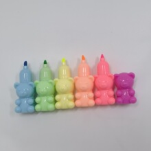 塑料广告促销礼品套装组合刷耐摔造型卡通工艺diy拼装拼插荧光笔