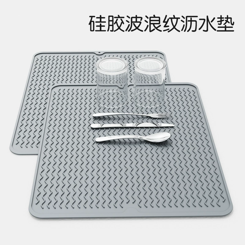 Трансграничные большие слитые коврики для кухни защитный силиконовый коврик столешница коврик для кухонной плиты анти-гладильный коврик для посуды
