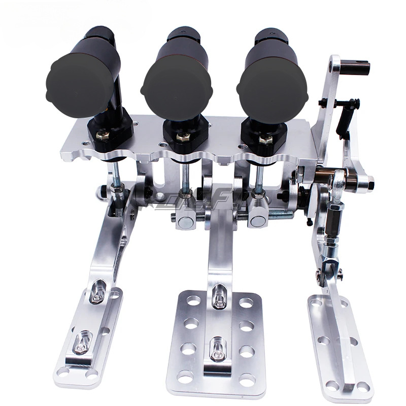 Cnc New Racing Master Cylinder Pump Hydraulic Clutch Bias 3 Pedal Floor Mount Aluminum Brake Pedal Box Kit