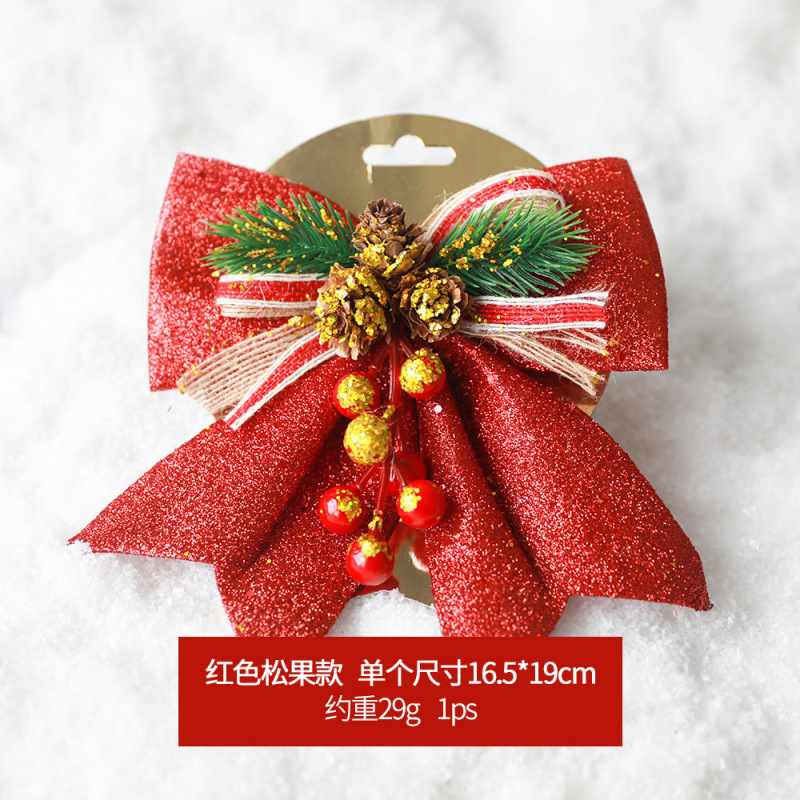 クリスマスの装飾品のスパンコールの大きい蝶結びは卸売りできます。|undefined
