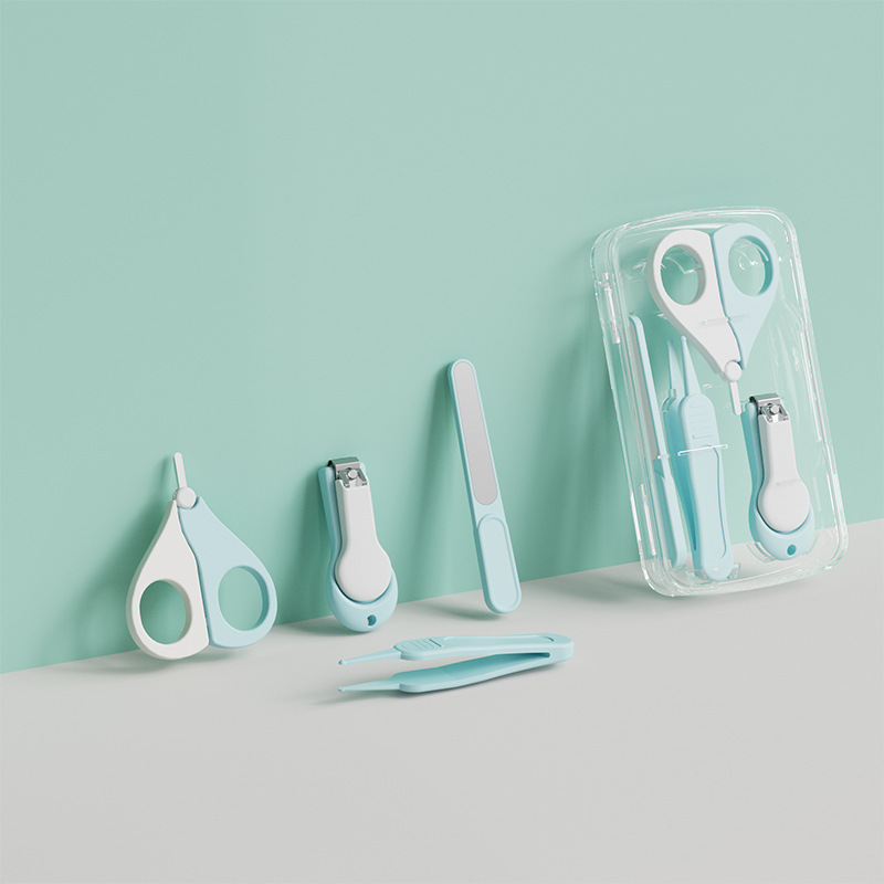 Kit de tijeras de uñas para bebés recién nacidos, pinzas de uñas para niños pequeños, cortador de uñas anti-clip para niños pequeños